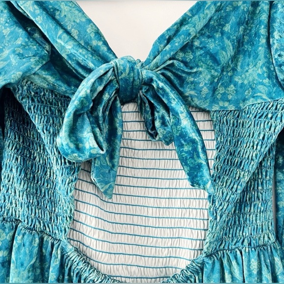 NWOT Free People Bali Tightrope Romper - Blue Size Large 🦋 - Picture 9 of 10